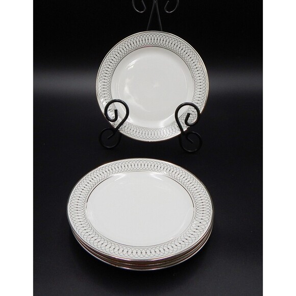 Tirschenreuth Bavaria The Elgin Butter Plates Set of 4 Germany 6 Inch Silver - Picture 1 of 12